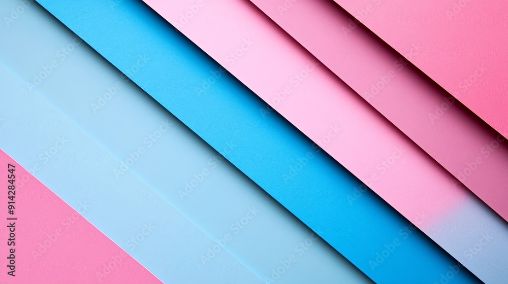 Poster Detailed abstract design with minimal geometric shapes arranged in a flat lay style featuring a pastel color palette for a modern aesthetic Stock Photo with copy space