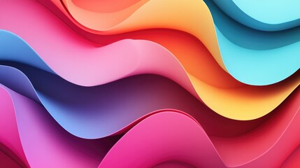 Obraz premium Abstract 3D background with layered colorful shapes and soft gradients, modern and artistic design