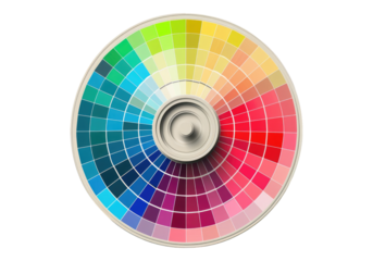 Color picker color wheel isolated on transparent background. Transparent PNG.