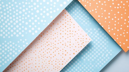High-detail abstract flat lay of pastel-colored geometric patterns offering a minimal and elegant design perfect for contemporary aesthetics Stock Photo with copy space