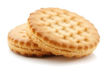 Delicious Biscuit Close-up Illustration on White Background