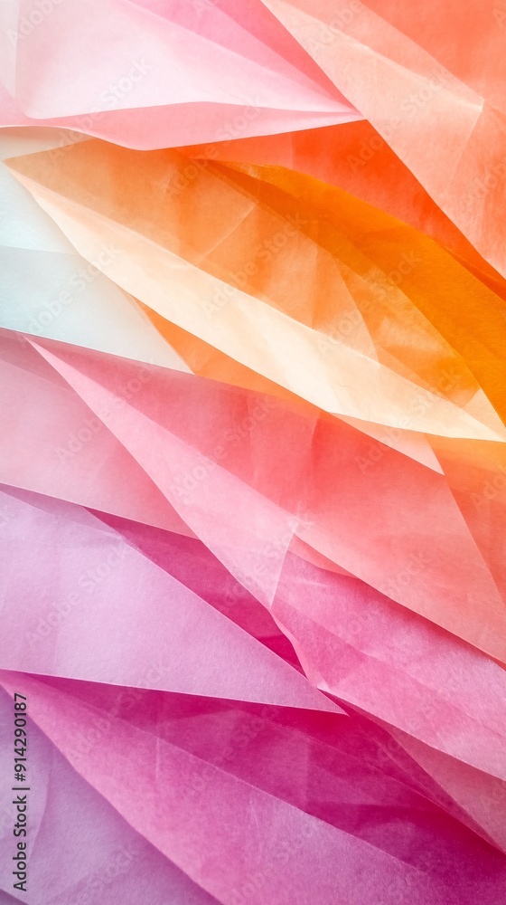 Poster Intricate flat lay of pastel-colored geometric patterns creating a minimalist and abstract design perfect for a clean and contemporary look Stock Photo with copy space