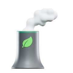 3D illustration of Bio Factory. Biodiesel