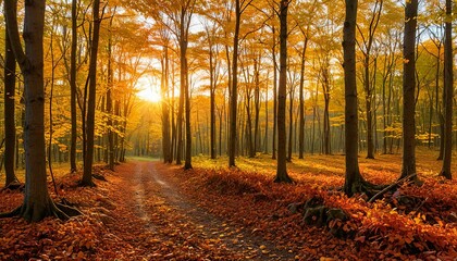Obraz premium Autumn Colors in Golden Forest