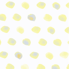 ゆるい手描きの水彩水玉模様の少し不思議な背景イラスト２