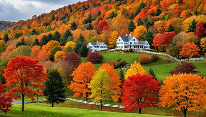 Naklejka premium Autumn Colors in Countryside