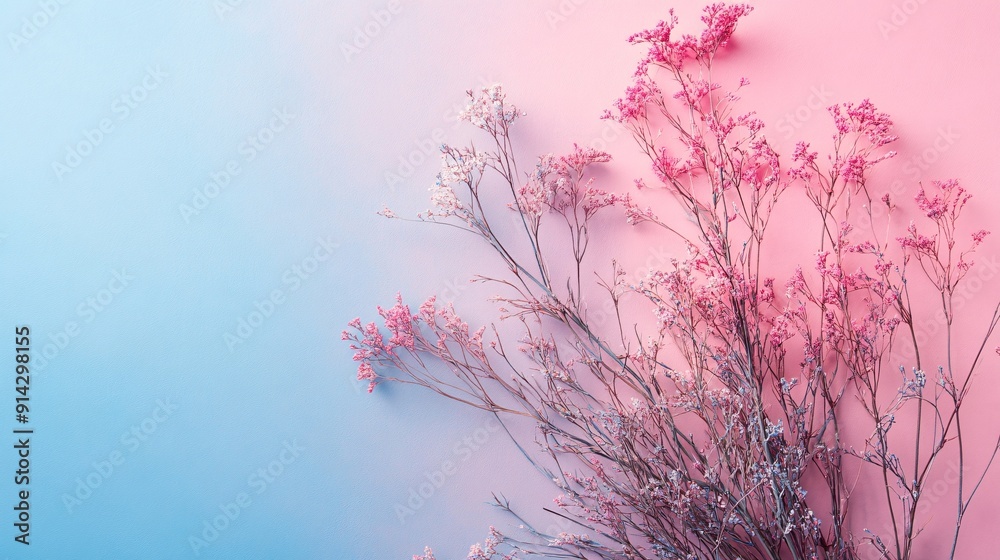 Aufkleber Smooth transition of pastel colors forming a soft gradient background with a simple and minimal design Stock Photo with copy space