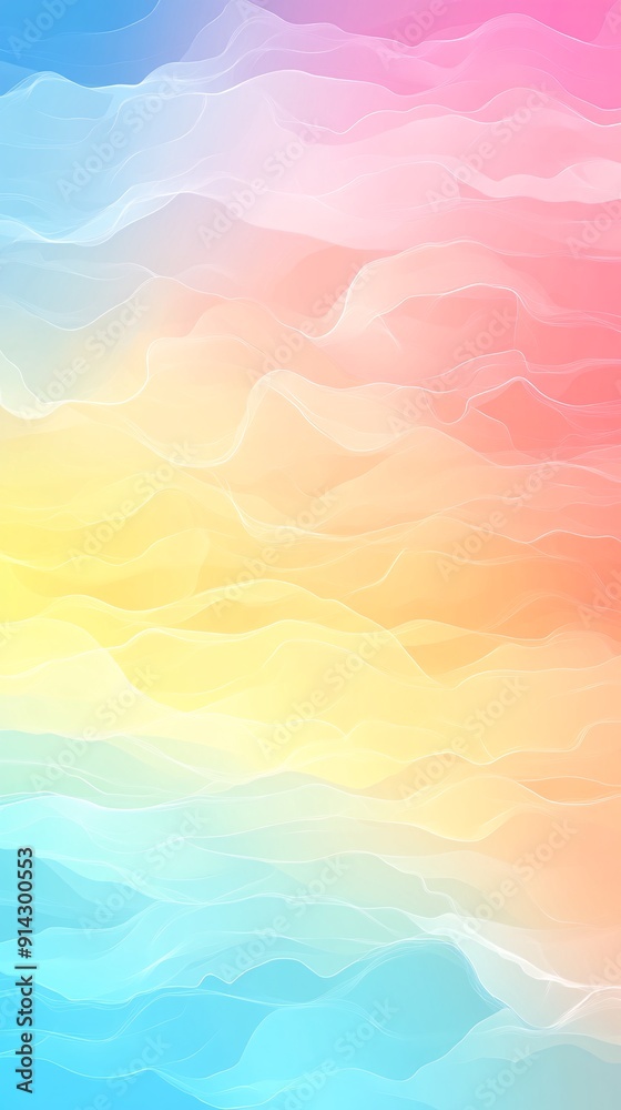 Aufkleber Smooth gradient background in pastel colors with a clean and minimalistic design creating a peaceful atmosphere Stock Photo with copy space