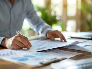 Insurance Agent Explaining Policy to Clients in Modern Office Environment