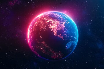 View from space of planet Earth, the nitrogen ozone layer