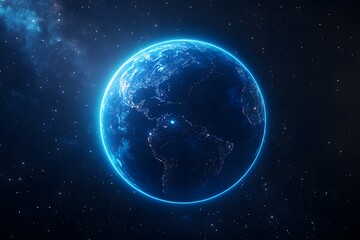 View from space of planet Earth, the nitrogen ozone layer