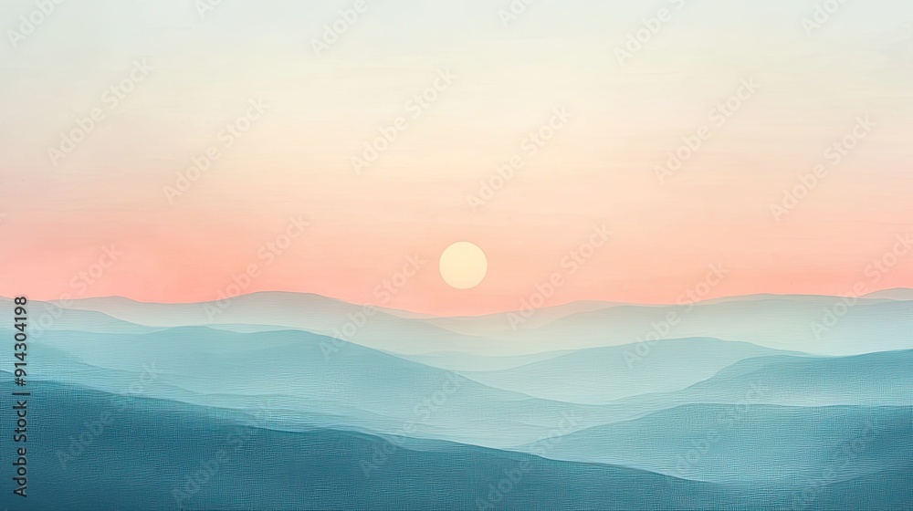 Poster minimalist background with soft gradients and subtle textures, creating a serene atmosphere