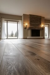 Modern Living Room with Wooden Flooring