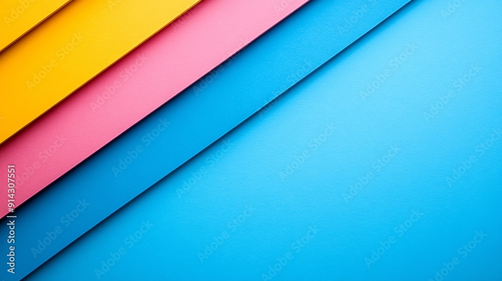 Poster High detail pastel-colored minimal symbols and icons with clean lines and flat design aesthetic Stock Photo with copy space
