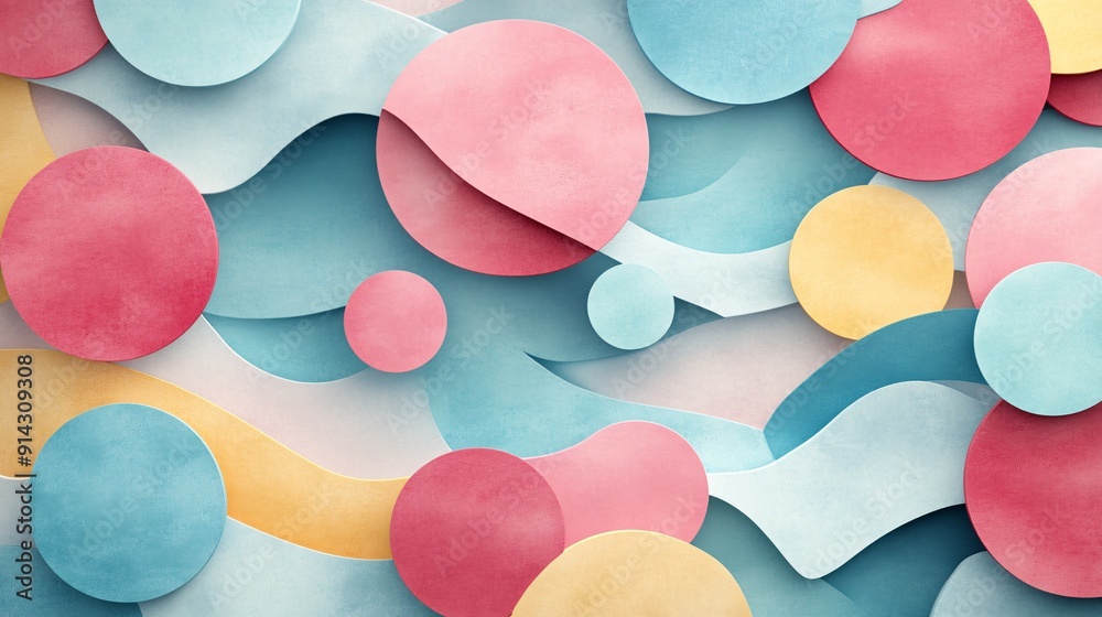 Aufkleber minimal symbols and icons in clean-lined flat design with high detail and pastel color palette stock