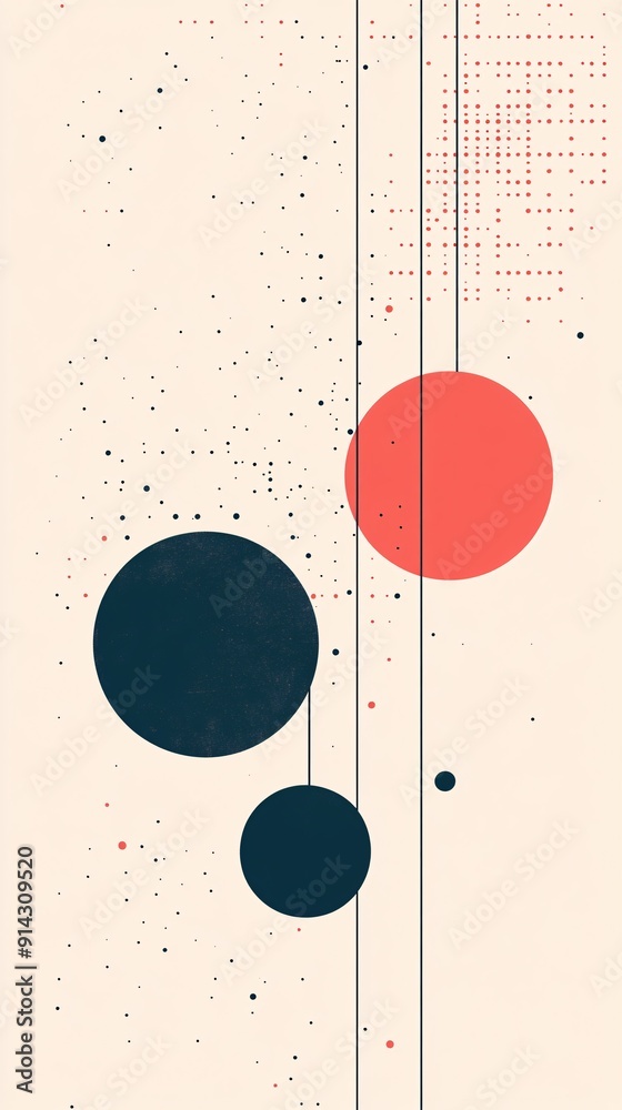 Poster Minimal symbols and icons in flat design with clean lines and high detail rendered in pastel colors Stock Photo with copy space