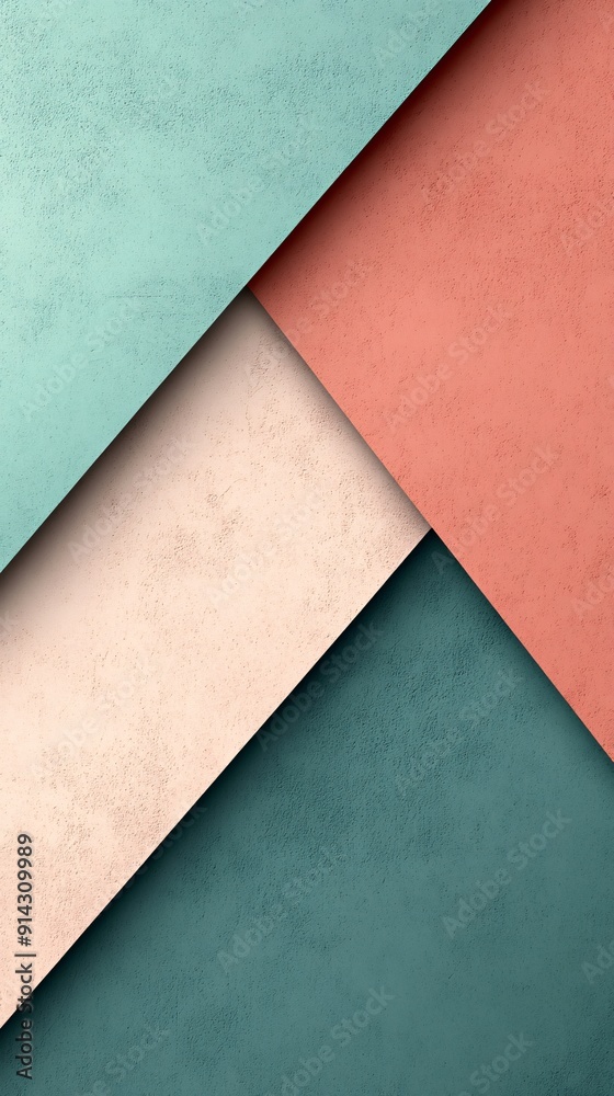 Poster Flat design icons and symbols featuring clean lines and high detail in soft pastel tones Stock Photo with copy space