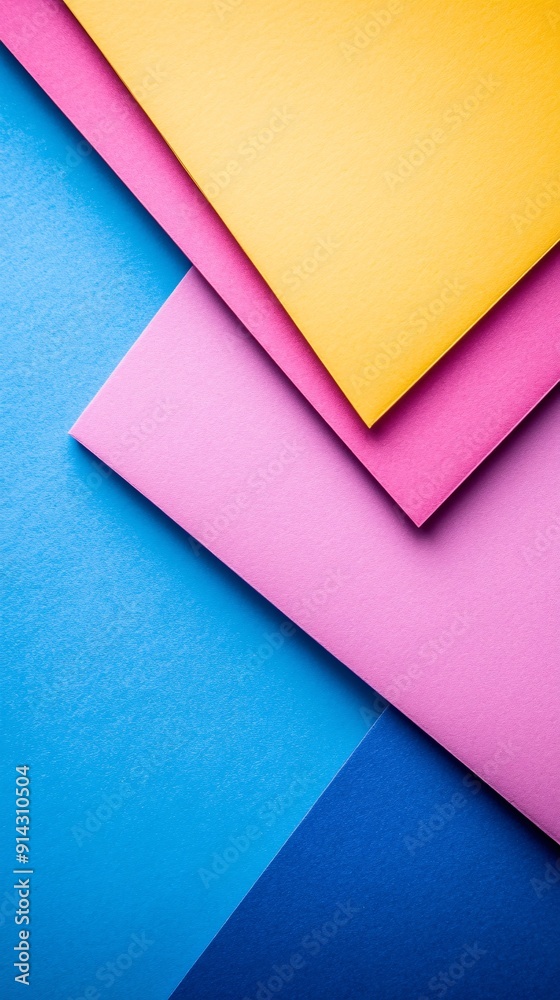 Poster Pastel-colored minimal symbols and icons with high detail and clean flat design lines Stock Photo with copy space