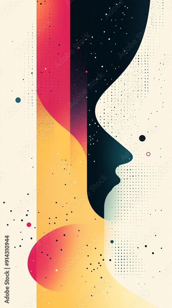 Poster Flat design pastel-colored minimal symbols and icons showcasing high detail and clean lines Stock Photo with copy space