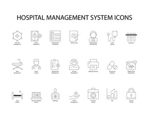 Advanced Medical Administration Icons Collection with editable stroke.