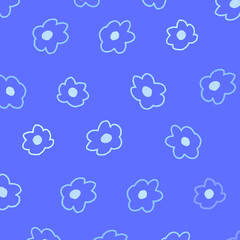 手描きの小さい花柄の背景イラスト５