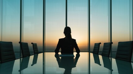 A female executive leading a board meeting