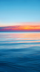 Fototapeta premium Serene Sunset at Sea: A Harmonious Blend of Pantone Colors Reflecting the Beauty of Nature at Dusk