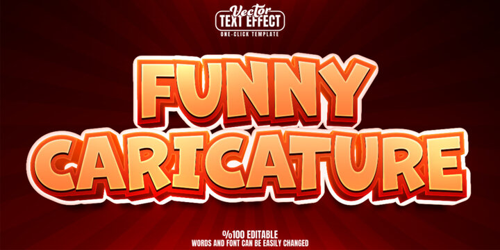Funny editable text effect, customizable cartoon and animation 3d font style