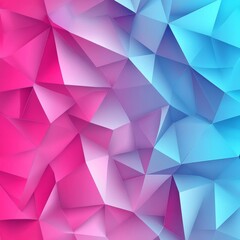 Fototapeta premium Abstract Geometric Background with Pink and Blue Triangles