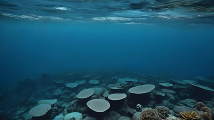 Fototapeta premium coral reef in the blue sea