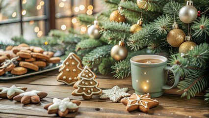 Christmas cookies and coffee