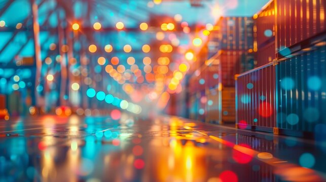 Logistics and transportation blurred background