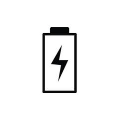 battery charge indicator, full charged battery icon outline drawing style representing battery power status, used in digital devices to display remaining battery life, charging status
