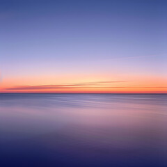 Obraz premium Serene Sunset at Sea: A Harmonious Blend of Pantone Colors Reflecting the Beauty of Nature at Dusk