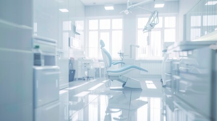 Dentist office with bright, clean environment.