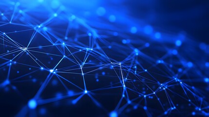 Obraz premium Abstract blue digital network connection background representing technology, data communication, and modern digital future concepts.