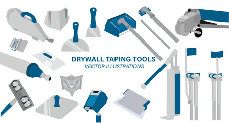 Drywall Taping Tools Vector