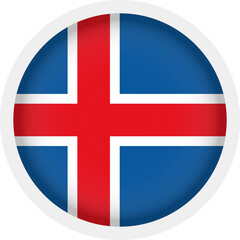 Fototapeta premium Iceland Flag Icon