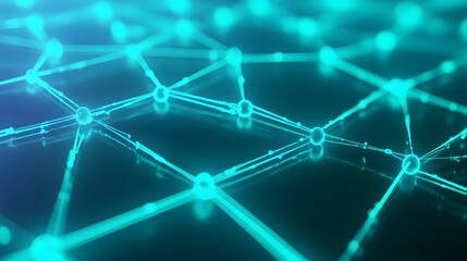 Fototapeta premium Abstract digital network background with connecting lines and spheres, illustrating futuristic technology and data transfer.