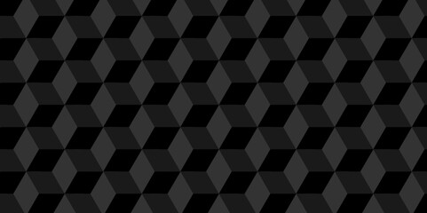 Vector of cube geometric pattern grid backdrop triangle background. Abstract cube geometric tile and mosaic wall or grid backdrop hexagon technology. black or gray geometric block cube structure.