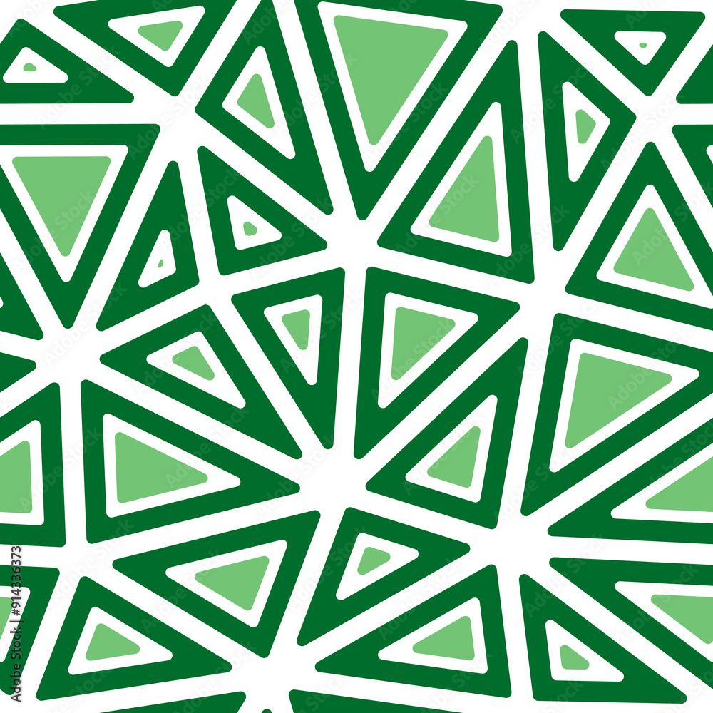 Poster pattern of triangle shapes. rounded solid shapes in frames. big triangles size. one tone colored sty