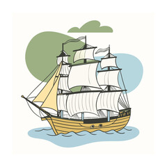 Old engraving style vector illustration