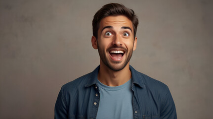 person screaming hapily. Genrative.ai