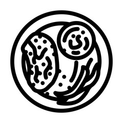 restaurant chicken fried line icon vector. restaurant chicken fried sign. isolated contour symbol black illustration