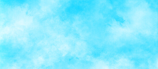 shiny and soft sky blue watercolor texture, blurred and grainy Blue powder explosion on white background, Classic hand painted Blue watercolor background, Natural and cloudy fresh blue sky background.