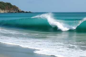 Fototapeta premium Tropical beach with waves