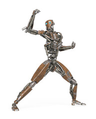 apocalypse cyborg is ready for war action like a comic hero