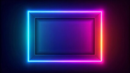 A Dynamic and Colorful Square Frame for Modern Designs  AI Generated