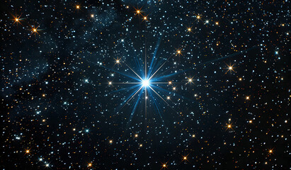 Night sky with stars sparkling on black background design