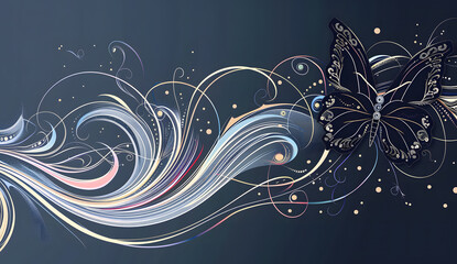 Patterned situate of a butterfly design